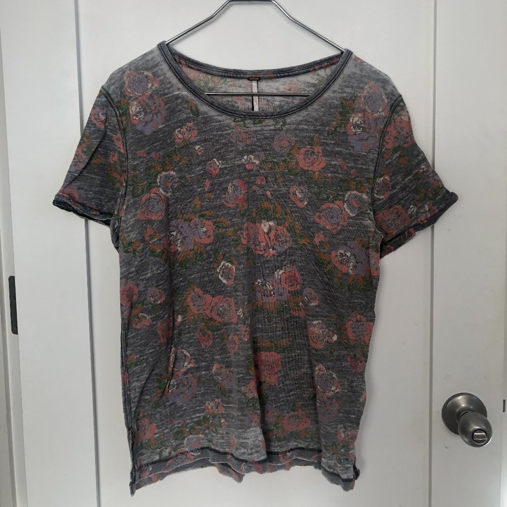 Free People tourist tee floral burnout